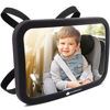 Picture of Large Shatterproof Baby Car Mirror - Safety Baby Car Seat Mirror - Baby Car Mirror for Back Seat Rear Facing Infant - Carseat Mirrors - Fully Assembled Baby Mirror For Car (Matte Black)