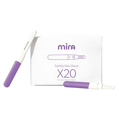 Picture of Mira Fertility MAX Wands, Ovulation Test Strips for Women, Monitor and Detect Ovulation at Home, Track PdG, LH and E3G, Use with The Digital Mira Fertility Monitor Kit + App, 20 Tests