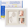 Picture of Bubzi Co Baby Footprint Kit, Baby Foot and Hand Print Kit, Baby Keepsake Frame, Nursery Pictures Frames, Hand Print Mold Kit, New Mom Gifts, Baby Newborn Essentials Must Haves, Baby Shower Gifts