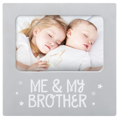 Picture of tiny ideas Me and My Brother Picture Frame, Gift Ideas For Siblings, Photo Picture Frame, Sibling Keepsake, Ideal Big Brother Gift, Shower Gift and Gender Neutral Nursery Decor, Gray