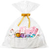 Picture of LANDNEOO Small Woven Basket with Gift Bags and Ribbons, Empty Decorative Gift Chest Box, Cute Baby Gift Basket for Nursery, Cotton Rope Room Shelf Storage Basket with Handles, 12"x 8"x 5",White