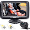 Picture of Rohent Baby Car Camera HD 1080P - Rear-Facing Infant Monitor with Night Vision, 150° Wide-Angle Lens, Anti-Glare Screen, Easy Install, 360° Adjustable Display