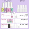 Picture of SAVILAND Dip Powder Liquid Set: 20 ml Ultimate Nail Dip System Essentials Liquid Large Capacity Dip Powder Base Activator Top Coat Saver Dip Powder Nail Kit No Need Curing for Nail Dip User