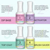 Picture of SAVILAND Dip Powder Liquid Set: 20 ml Ultimate Nail Dip System Essentials Liquid Large Capacity Dip Powder Base Activator Top Coat Saver Dip Powder Nail Kit No Need Curing for Nail Dip User