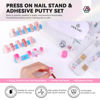 Picture of Saviland Nail Stand for Press ons: 15pcs Strong Magnetic Aurora Nail Holder For Painting Nails With Nail Stand 40 Pcs Reusable Sticky Putty For Nails Practice Acrylic Nail Tools Home Beginner Supplies