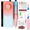 Picture of SAVILAND Electric Nail Drill Professional: 40000RPM Upgrad Nail Drill Kit 2024 Beautiful Gradient Sunset Color Scheme Nail Drill Machine Portable Nail File & Buffers Salon Use Manicure Pedicure