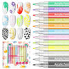 Picture of Saviland 12 Colors Nail Art Pens Set - 3D Nail Polish Pens Graffiti Nail Dotting Tools Acrylic Paint Pens Drawing Painting Point Liner Pen for Nails Art Design Manicure Nail Pens for Home & Salon DIY
