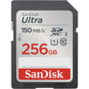 Picture of SanDisk 256GB Ultra SDXC UHS-I Memory Card - Up to 150MB/s, C10, U1, Full HD, SD Card - SDSDUNC-256G-GN6IN