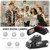 Picture of Video Camera Camcorder, 1080P 16MP DV Camera Vlogging Camera Recorder, 2.7in TFT 270 Degree Rotatable 16X Zoom Digital YouTube Camera for Teens Students Boys Girls Gift (Red)