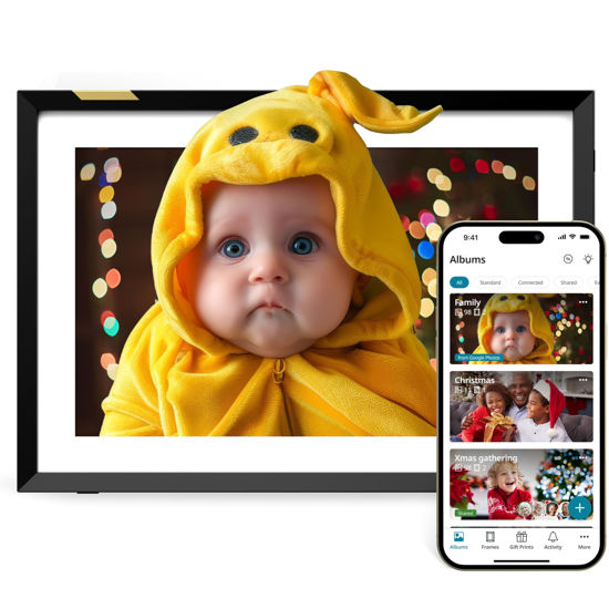 Picture of Nixplay Digital Picture Frame [AI-Enhanced] Stunning HD Touch Screen Display | Perfect Digital Picture Frame for Gifting | Auto-Rotation Feature, Securely Share Photos/Videos via Email or App | 10.1"