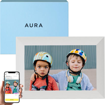 Picture of Aura Digital Picture Frame - 10.1" HD Display | Wirecutter's Best Digital Frame for Gifting - Send Photos Directly from Your Phone from Anywhere | Quick & Easy Setup Over WiFi - Free Aura App | White