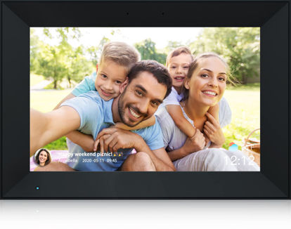 Picture of Digital Photo Frame 10.1 Inch WiFi Digital Picture Frame IPS HD Touch Screen Smart Cloud Photo Frame with 32GB Storage, Auto-Rotate, Easy Setup to Share Photos or Videos Remotely via AiMOR APP (Black)