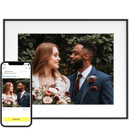 Picture of Aura Walden 15" WiFi Digital Picture Frame | Wirecutter's Best Digital Frame for Gifting | Send Photos from Your Phone | Quick, Easy Setup in Aura App | Free Unlimited Storage | Ink with White Mat