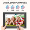 Picture of Digital Picture Frame WiFi 10.1 Inch Digital Photo Frame, Electronic Picture Frame, 16GB Storage, Auto-Rotate, IPS Touch Screen, Easy Setup and Share Photos and Videos via Free App from Anywhere