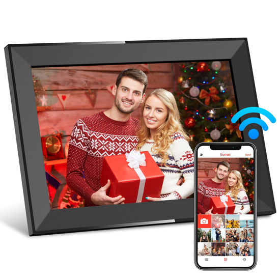 Picture of Skyrhyme 10.1 Inch Digital Picture Frame with 32GB Storage, Frameo WiFi Digital Photo Frame, 1280 * 800 IPS Touch Screen, Auto-Rotate Slideshow, Easy to Share Photo/Video via Free App