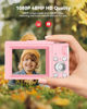 Picture of Digital Camera for Kids: FHD 1080P Camera - Video Cameras for Teens - 16X Zoom Shoot Camera for Girls - Compact Camera with 32GB TF Card for Photography - Anti Shake Mini Camera for Vlogging Pink