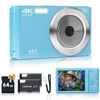 Picture of Digital Camera for Teens, FHD 4K 44MP Digital Camera Blue Autofocus with 64GB SD Card 16X Zoom, Cameras for Photography Compact Point and Shoot Camera for Teen Boy Girl Kids Camera Beginner