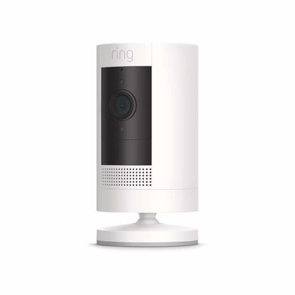 Picture of Ring Stick Up Cam Battery | Weather-Resistant Outdoor Camera, Live View, Color Night Vision, Two-way Talk, Motion alerts, Works with Alexa | White