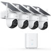 Picture of AOSU Security Cameras Outdoor Wireless, 4 Cam-Kit, No Subscription, Solar-Powered, Home Security Cameras System with 360° Pan & Tilt, Auto Tracking, 2K Color Night Vision, Easy Setup, 5G & 2.4G WiFi