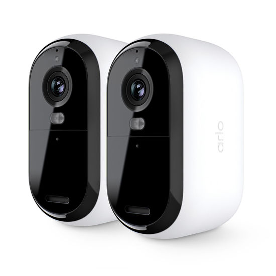 Picture of Arlo Essential Security Camera 2K | Indoor - Outdoor | 2nd Gen | Wireless with Spotlight, 2-Way Audio, Color Night Vision, Live Stream, Motion Activiation, Real Time Notifications - White, 2 Camera