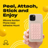 Picture of OCTOBUDDY - Silicone Suction Phone Case Adhesive Mount - Hands-Free, Strong Grip Holder for Selfies and Videos - Durable, Easy to Use - iPhone and Android Compatible - 2.25″ x 3.25″, Chalk Pink