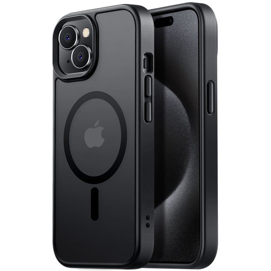 Picture of Tigowos Magnetic for iPhone 15 Case Drop Resistant Matte Skin Feeling Back Cover Shockproof Slim Fit for iPhone 15 Phone Case，Matte Black