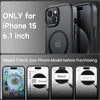 Picture of Tigowos Magnetic for iPhone 15 Case Drop Resistant Matte Skin Feeling Back Cover Shockproof Slim Fit for iPhone 15 Phone Case，Matte Black