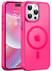 Picture of Newfuture Upgraded Magnetic for iPhone 15 Pro Max Case [Compatible with Magsafe] [Mil-Grade Protection], Pocket-Friendly, Slim Translucent Phone Case Cover for iPhone 15 Pro Max 6.7", Hot Pink