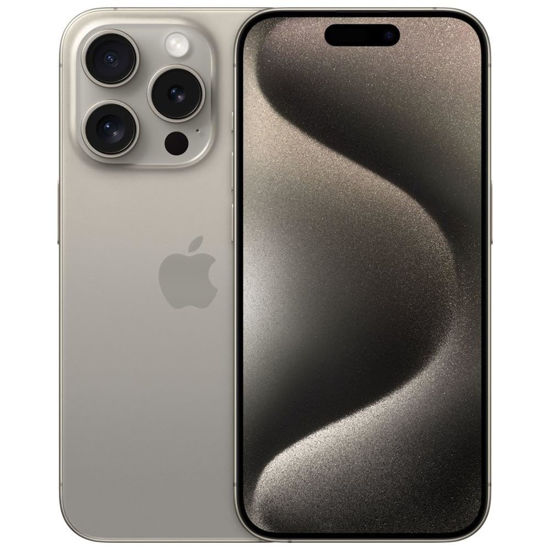 Picture of Apple iPhone 15 Pro, 128GB, Natural Titanium - Unlocked (Renewed)