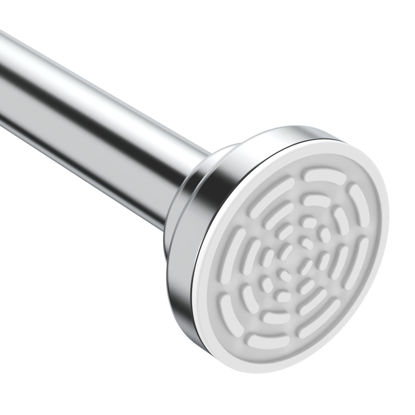 Picture of Ausemku Shower Curtain Rod Tension - 26-76 Inch Never Rust Non-Slip Spring Tension Curtain Rod No Drilling Stainless Steel Curtain Rod Use Bathroom Kitchen（Silver）