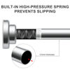 Picture of Ausemku Shower Curtain Rod Tension - 26-76 Inch Never Rust Non-Slip Spring Tension Curtain Rod No Drilling Stainless Steel Curtain Rod Use Bathroom Kitchen（Silver）
