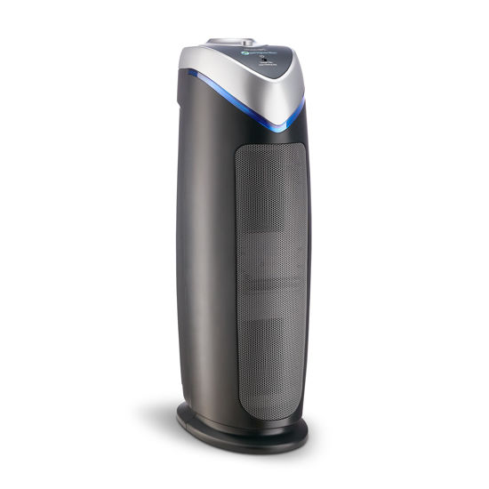 Picture of GermGuardian Air Purifier for Home with HEPA Pure Filter, for Wildfire Smoke, Pet Dander, Pollen, Odors, Large Rooms Up To 743 Sq. Ft., Removes 99.97% Pollutants, UV-C Light, 22", AC4825E, Gray