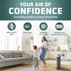 Picture of GermGuardian Air Purifier for Home with HEPA Pure Filter, for Wildfire Smoke, Pet Dander, Pollen, Odors, Large Rooms Up To 743 Sq. Ft., Removes 99.97% Pollutants, UV-C Light, 22", AC4825E, Gray