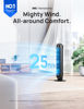 Picture of Dreo Tower Fan for Bedroom, 25ft/s Velocity Quiet Floor Fan, 90° Oscillating Fans for Indoors with 4 Speeds, 4 Modes, 8H Timer, Standing Fans, Bladeless Fan, Black, Nomad One (DR-HTF007)