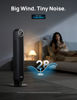 Picture of Dreo Tower Fan for Bedroom, 25ft/s Velocity Quiet Floor Fan, 90° Oscillating Fans for Indoors with 4 Speeds, 4 Modes, 8H Timer, Standing Fans, Bladeless Fan, Black, Nomad One (DR-HTF007)
