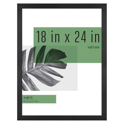 Picture of MCS Studio Gallery 18x24 Poster Frame Black Woodgrain, Vertical & Horizontal Wall Hanging Large Picture Frame for Photos, Posters & Art Prints (1-Pack)