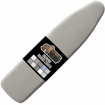 Picture of The Original Gorilla Grip Ironing Board Cover, Silicone Coating, Full Size Scorch Resistant Padding, Elastic Edge, Heavy Duty Iron Pad Covers Standard Boards, Hook and Loop Fastener Strap, Silver