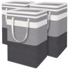 Picture of BlissTotes 3-Pack Laundry Basket, Freestanding＆Waterproof Laundry Hamper, Collapsible Tall Clothes Hamper with Easy Carry Handles for Clothes, Towels in the Family and Dorm,Gradient Grey,75L