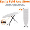 Picture of Amazon Basics Full-Size Ironing Board - 4-Leg Fold-Up, Chevron Removable Cover, 60"L x 14"W x 38"H