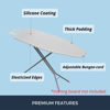 Picture of SAVUK Ironing Board Cover and Pad Standard Size Silicone Coated 4 Layers 15x54 inch Extra Heavy Duty Thick Padding, Heat Reflective, Non Stick Scorch and Stain Resistant