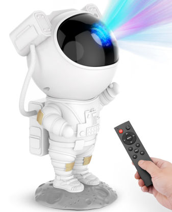 Picture of Star Projector Galaxy Night Light - Astronaut Space Projector, Starry Nebula Ceiling LED Lamp with Timer and Remote, Kids Room Decor Aesthetic, for Christmas, Birthdays, Valentine's Day