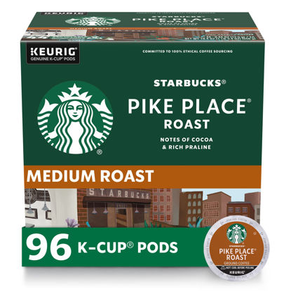 Picture of Starbucks K-Cup Coffee Pods, Medium Roast Coffee, Pike Place Roast for Keurig Brewers, 100% Arabica, 4 boxes (96 pods total)