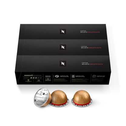 Picture of Nespresso Capsules Vertuo, Melozio Decaffeinato, Medium Roast Espresso, 30-Count Coffee Pods, Brews 7.8 oz.