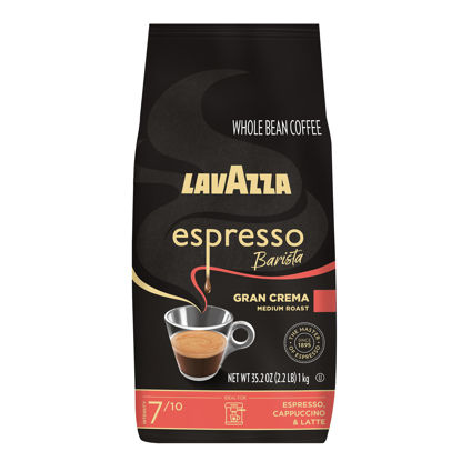 Picture of Lavazza Espresso Barista Gran Crema Whole Bean Coffee Blend, Medium Espresso Roast, Oz Bag (Packaging May Vary) - 2.2 LB, 35.2 Ounce