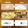 Picture of Minetom Curtain Lights, 300 LED Dimmable Fairy Lights with Remote and Timer, 8 Modes, USB Powered String Lights for Room Wall Party Xmas Indoor Decor, Warm White