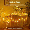 Picture of Minetom Star String Lights Battery Operated - 17 ft 50 LED Star Fairy String Lights with Timer, Waterproof for Indoor Bedroom Tent Loft Bed Patio Party Wedding Decor, Warm White