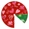 Picture of Sozize 36 Inch Valentine's Day Tree Skirt Love Heart Clover Double Sided Print Mat St. Patrick's Day Tree Skirt Christmas Tree Skirt for Holiday Party Decoration