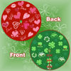 Picture of Sozize 36 Inch Valentine's Day Tree Skirt Love Heart Clover Double Sided Print Mat St. Patrick's Day Tree Skirt Christmas Tree Skirt for Holiday Party Decoration
