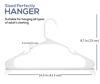 Picture of Utopia Home Plastic Hangers 50 Pack - Perfect for Clothes Hangers Space Saving - Durable and Strong Coat or Pant Hangers for Closet Organizers and Storage with Shoulder Grooves (White)