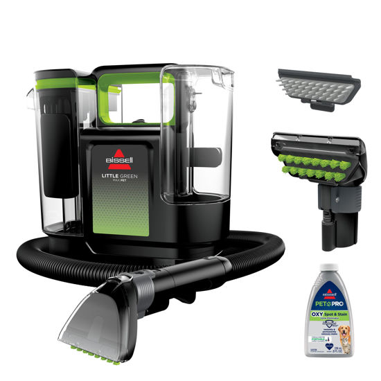 Picture of BISSELL® Little Green® Max Pet Portable Carpet and Upholstery Deep Cleaner, Car/Auto Detailer, with Self-Cleaning Tough Stain Tool and Pet Hair Removal Tool (3860)